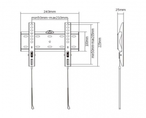 Gembird WM-42F-01 TV fali konzol 13-42"